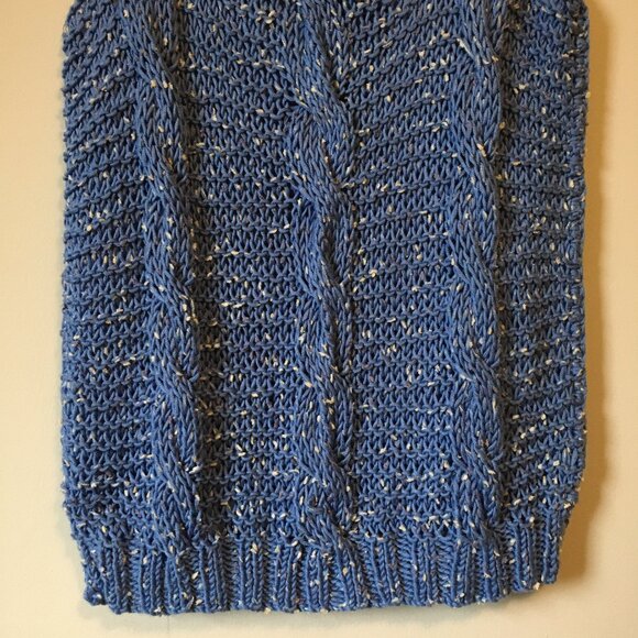 OAK Handmade Periwinkle Blue Sleeveless Cable Knit Top - Picture 5 of 12
